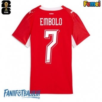Elveția Breel Embolo #7 Echipament de Fotbal Replică Mondial 2026 Femei Acasa